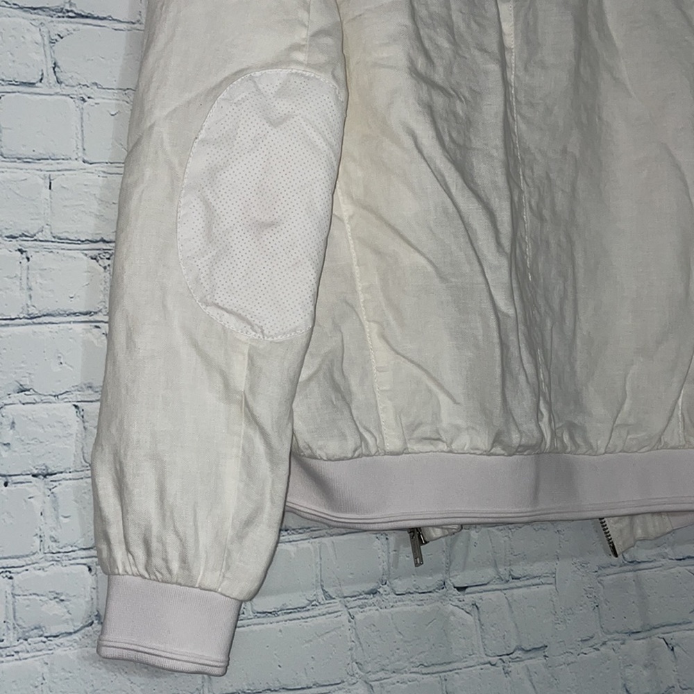 Zara Mens Basic Bomber Jacket White - image 7